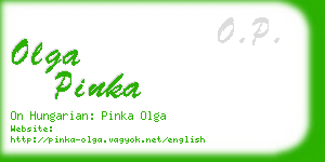 olga pinka business card